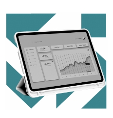 Tablet screen showing lab report