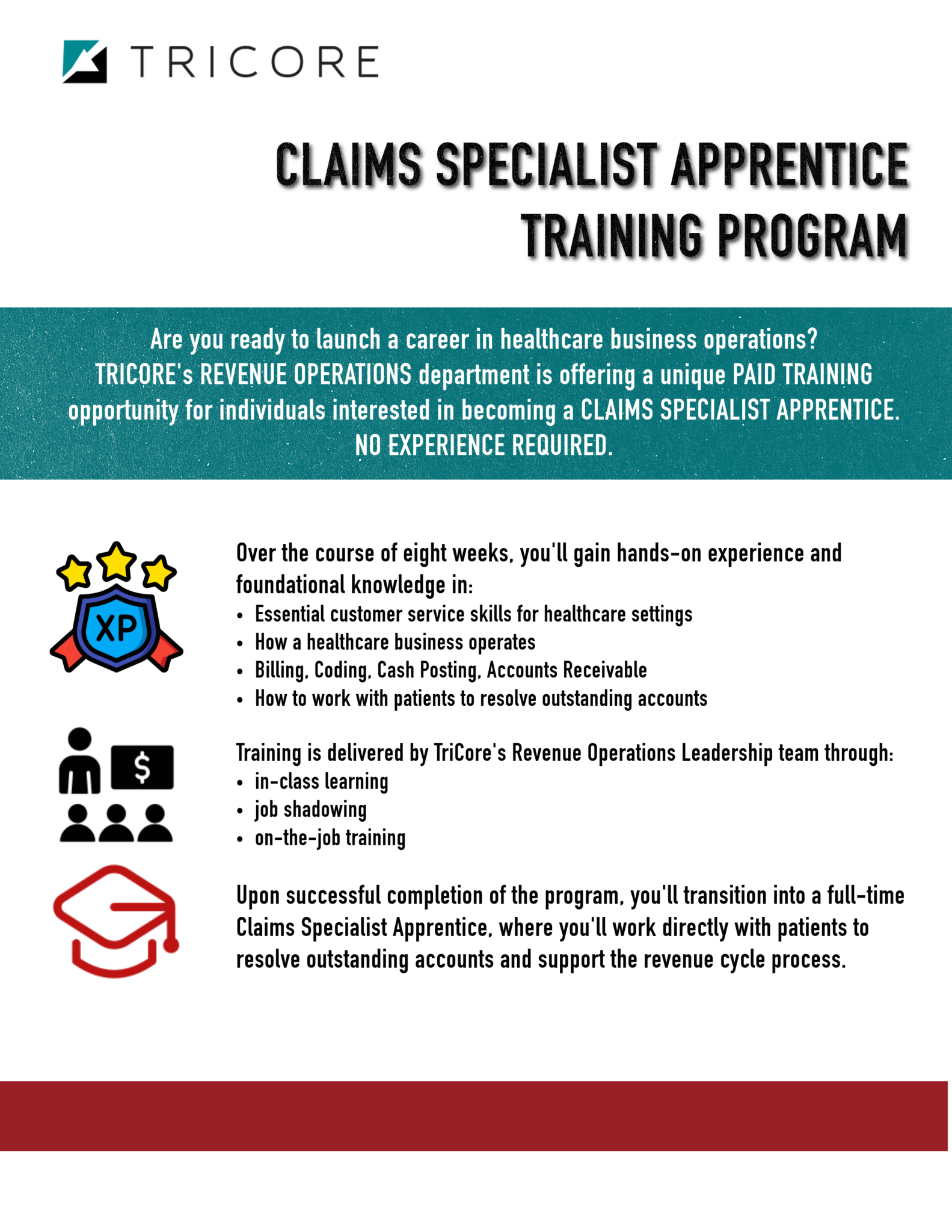 claims specialist apprentice flyer copy